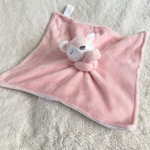 Carters Pink White Woodland Fox Baby Lovey Plush Toy 2023